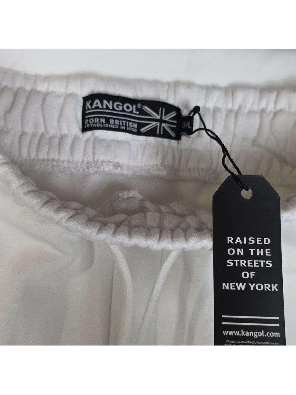 Kangol White and Purple Joggers with Green Accents Dirt At Bottom - Picture 5 of 10